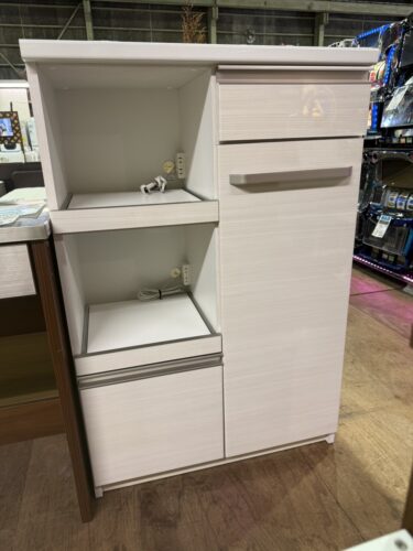 ホワイト 木目調 キッチンボード　レンジ台　創愛ファニチュア 創愛ファニチャー レンジボード 食器棚 キッチン収納 白家具